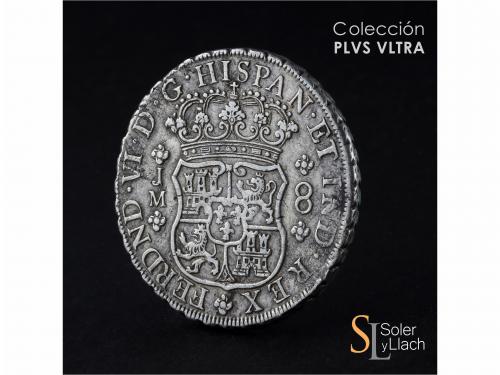 FERNANDO VI. 8 Reales. 1760. LIMA. J.M. 26,81 grs. Columnari