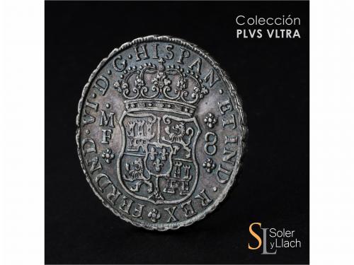 FERNANDO VI. 8 Reales. 1748. MÉXICO. M.F. 26,90 grs. Columna