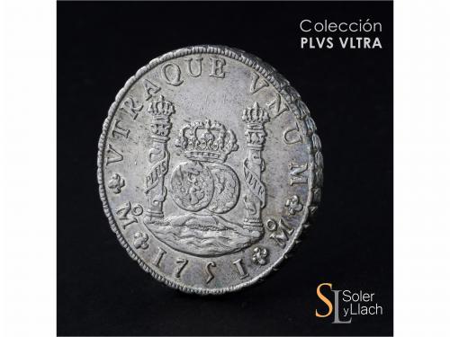 FERNANDO VI. 8 Reales. 1751. MÉXICO. M.F. 26,92 grs. Columna