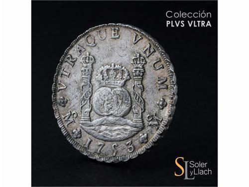 FERNANDO VI. 8 Reales. 1753. MÉXICO. M.F. 27,01 grs. Columna