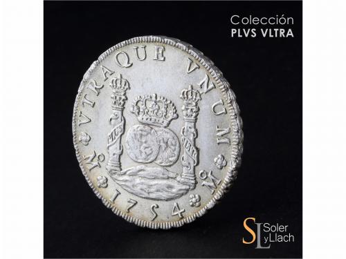 FERNANDO VI. 8 Reales. 1754. MÉXICO. M.F. 26,92 grs. Columna