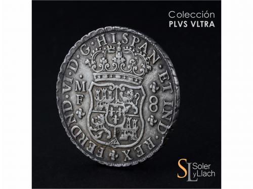 FERNANDO VI. 8 Reales. 1754. MÉXICO. M.F. 26,91 grs. Columna