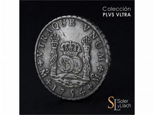 FERNANDO VI. 8 Reales. 1754. MÉXICO. M.F. 26,91 grs. Columna