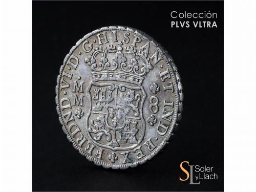 FERNANDO VI. 8 Reales. 1754. MÉXICO. M.M. 26,85 grs. Columna