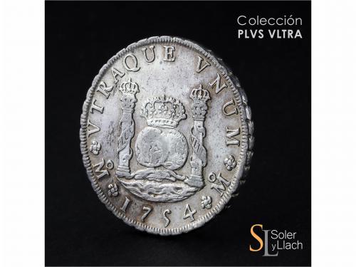 FERNANDO VI. 8 Reales. 1754. MÉXICO. M.M. 26,85 grs. Columna