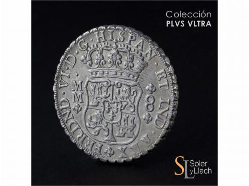 FERNANDO VI. 8 Reales. 1754. MÉXICO. M.M. 26,98 grs. Columna