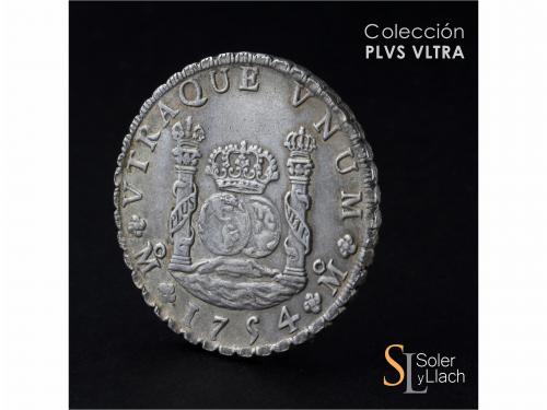 FERNANDO VI. 8 Reales. 1754. MÉXICO. M.M. 26,98 grs. Columna