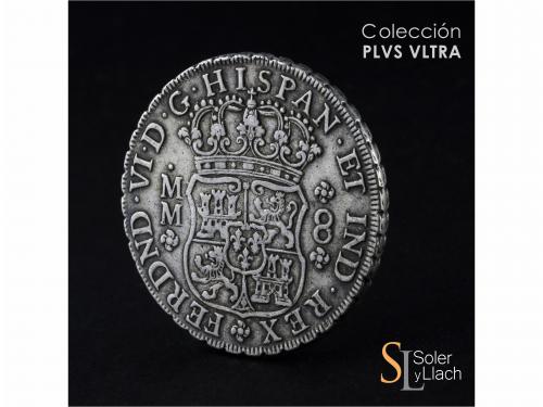 FERNANDO VI. 8 Reales. 1755. MÉXICO. M.M. 26,83 grs. Columna