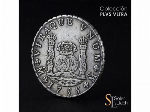 FERNANDO VI. 8 Reales. 1755. MÉXICO. M.M. 26,83 grs. Columna