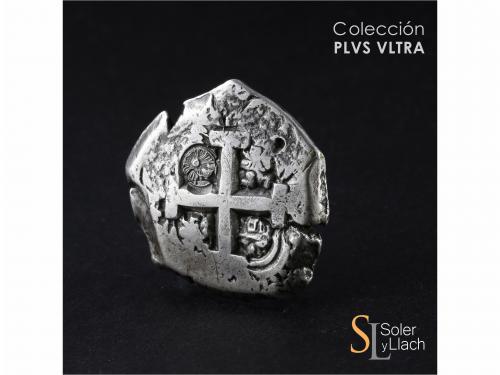 FERNANDO VI. 8 Reales. 1753. POTOSÍ. C. 26,40 grs. Resello e