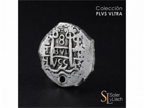 FERNANDO VI. 8 Reales. 1755. POTOSÍ. q. 25,87 grs. Dos fecha