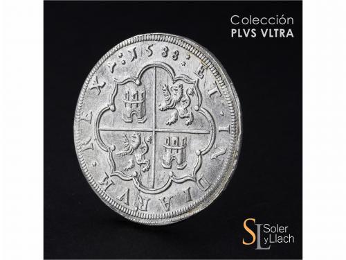 FELIPE II. 8 Reales. 1588. SEGOVIA. Anv.: Similar al lote an