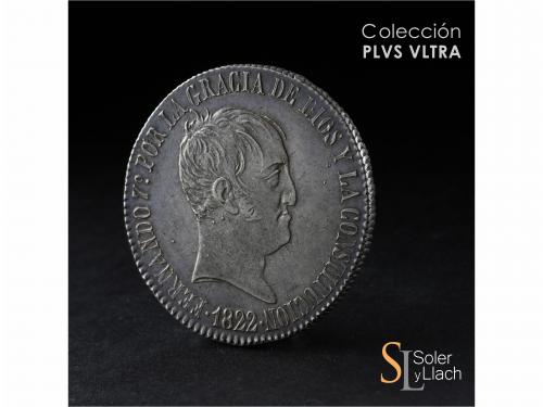 FERNANDO VII. 20 Reales. 1822. BARCELONA. S.P. 26,89 grs. Bo