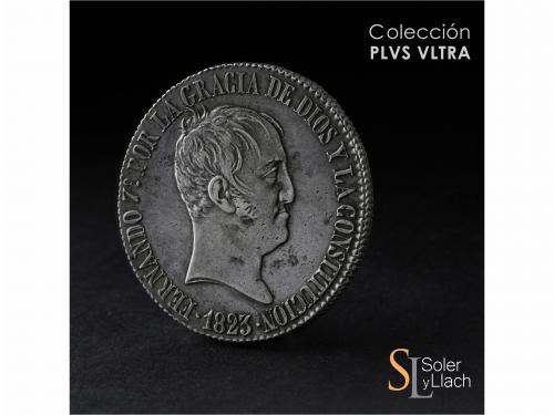 FERNANDO VII. 20 Reales. 1823. BARCELONA. S.P. 26,89 grs. Re