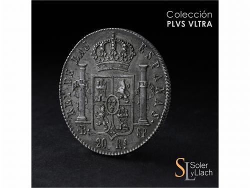 FERNANDO VII. 20 Reales. 1823. BARCELONA. S.P. 26,89 grs. Re