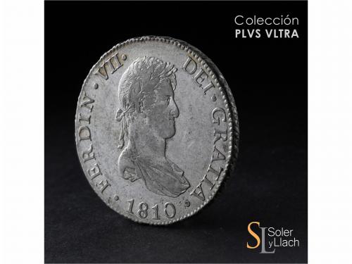 FERNANDO VII. 8 Reales. 1810. CÁDIZ. C.I. 26,76 grs. Acuñaci