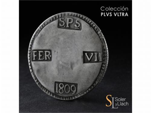 FERNANDO VII. 5 Pesetas. 1809. LLEIDA. 29,68 grs. AR. Reprod