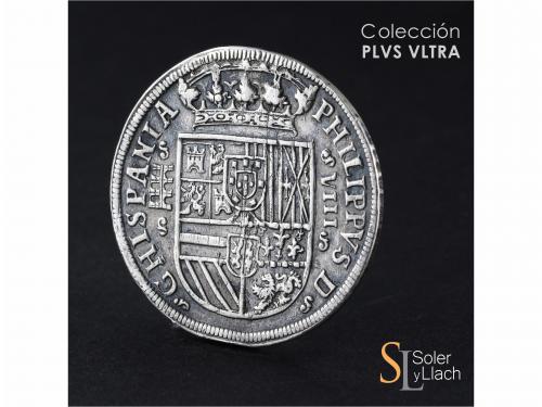 FELIPE II. 8 Reales. 1589. SEGOVIA. Anv.: Acueducto vertical