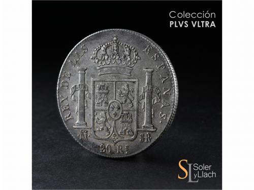 FERNANDO VII. 20 Reales. 1821. MADRID. S.R. 26,98 grs. Acuña