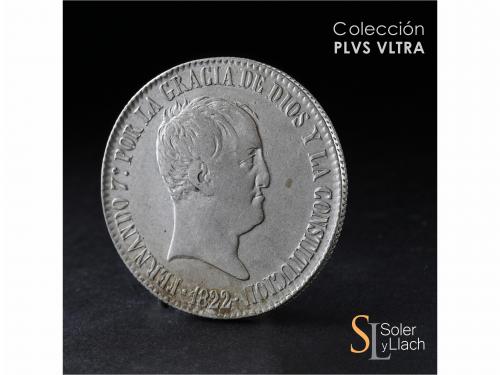 FERNANDO VII. 20 Reales. 1822. MADRID. S.R. 26,75 grs. Acuña