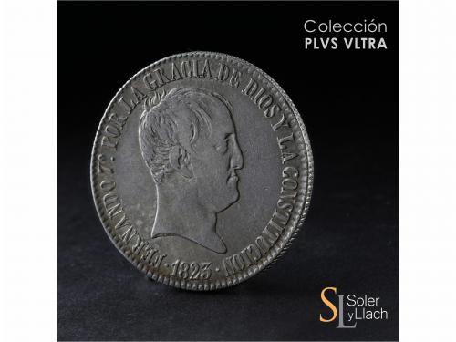 FERNANDO VII. 20 Reales. 1823. MADRID. S.R. 26,91 grs. Acuña