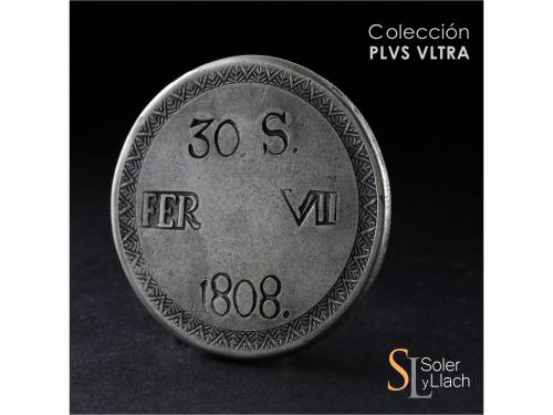 FERNANDO VII. 30 Sous. 1808. MALLORCA. 26,45 grs. MBC+. / Ch