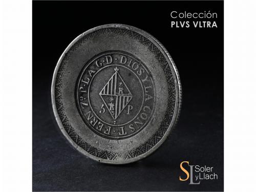 FERNANDO VII. 5 Pesetas. 1823. MALLORCA. 26,62 grs. Final de