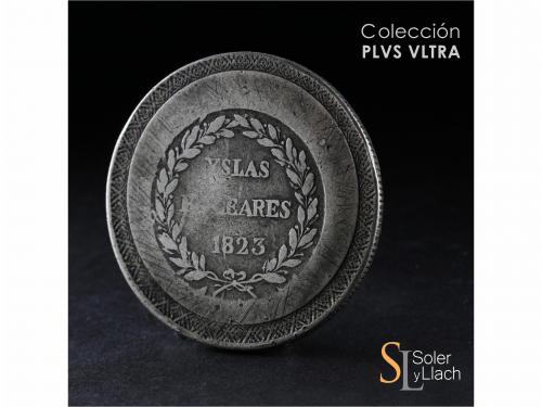 FERNANDO VII. 5 Pesetas. 1823. MALLORCA. 26,62 grs. Final de