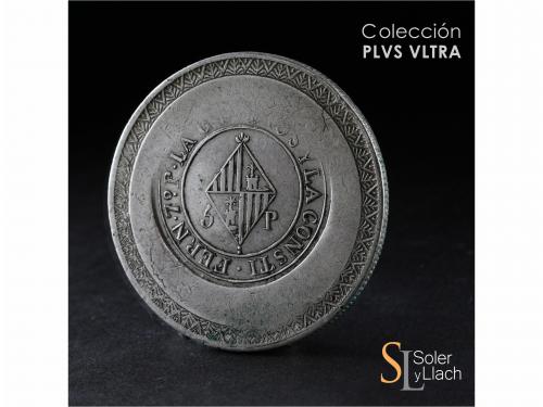 FERNANDO VII. 5 Pesetas. 1823. MALLORCA. 26,98 grs. Final de