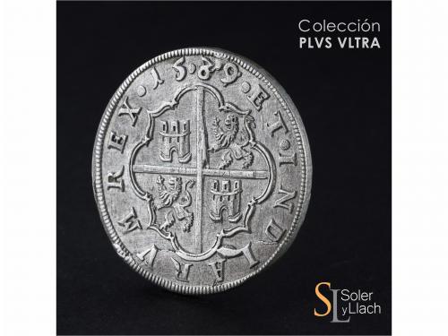 FELIPE II. 8 Reales. 15.89/7. SEGOVIA. 26,96 grs. Similar al