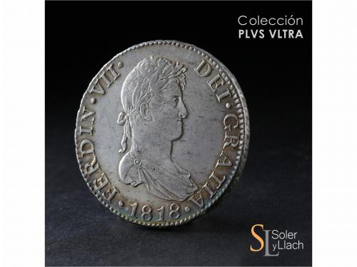 FERNANDO VII. 8 Reales. 1818. SEVILLA. C.J. 27,19 grs. Pátin