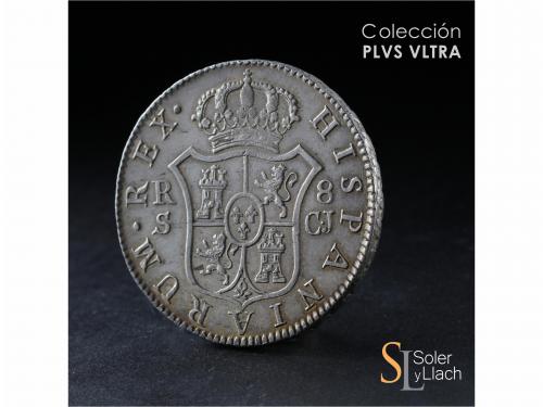 FERNANDO VII. 8 Reales. 1818. SEVILLA. C.J. 27,19 grs. Pátin
