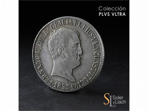 FERNANDO VII. 8 Reales. 1823. SEVILLA. R.D. 27,02 grs. Pátin