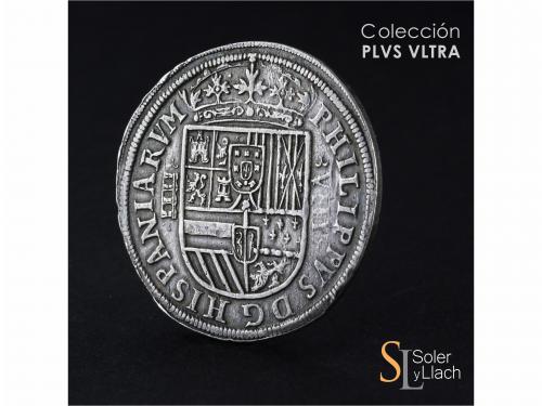FELIPE II. 8 Reales. 1589. SEGOVIA. Anv.: Acueducto vertical