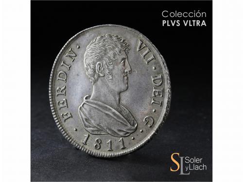 FERNANDO VII. 8 Reales. 1811. VALENCIA. S.G. 26,87 grs. Rest