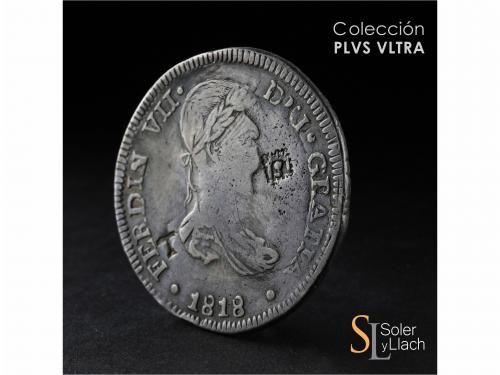 FERNANDO VII. 8 Reales. 1818. CHIHUAHUA. R.P. 25,95 grs. Pát