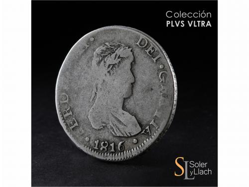 FERNANDO VII. 8 Reales. 1816. DURANGO. M.Z. 26,35 grs. Acuña