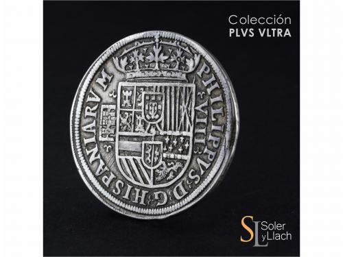 FELIPE II. 8 Reales. 1589. SEGOVIA. Anv.: Acueducto vertical