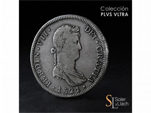 FERNANDO VII. 8 Reales. 1821. GUADALAJARA. FS/MR. 26,55 grs.