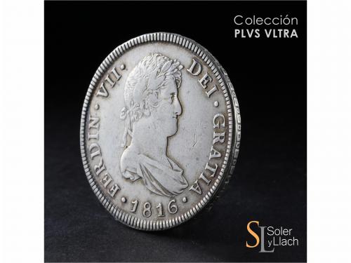 FERNANDO VII. 8 Reales. 1816. GUATEMALA. M. 26,78 grs. Resto