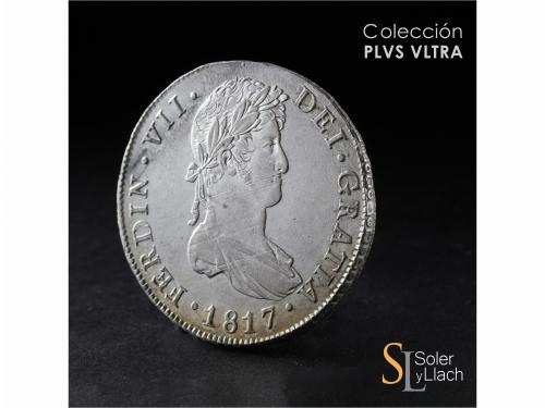 FERNANDO VII. 8 Reales. 1817. GUATEMALA. M. 26,88 grs. Rayit