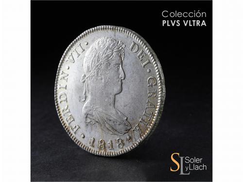 FERNANDO VII. 8 Reales. 1818. GUATEMALA. M. 26,86 grs. Rayit