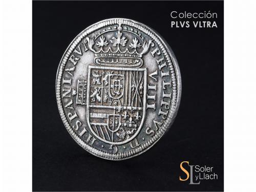 FELIPE II. 8 Reales. 1590. SEGOVIA. Anv.: Acueducto vertical