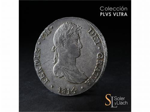 FERNANDO VII. 8 Reales. 1814. LIMA. J.P. 27,07 grs. Pátina y