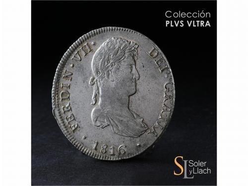 FERNANDO VII. 8 Reales. 1816. LIMA. J.P. 26,85 grs. Pátina y