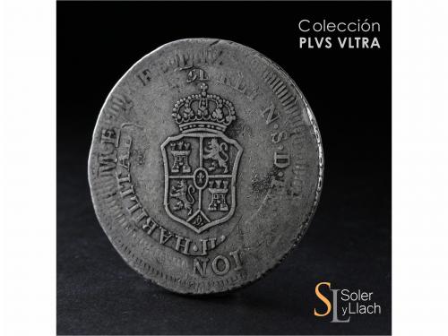 FERNANDO VII. 8 Reales. 1828. MANILA. 26,00 grs. Acuñada sob