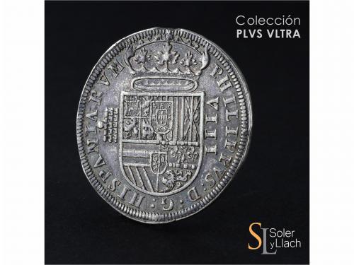 FELIPE II. 8 Reales. 1590. SEGOVIA. Anv.: Acueducto vertical