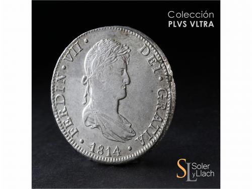 FERNANDO VII. 8 Reales. 1814. MÉXICO. J.J. 26,88 grs. Restos