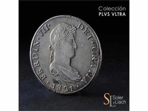FERNANDO VII. 8 Reales. 1821. MÉXICO. J.J. 26,89 grs. Rayas 