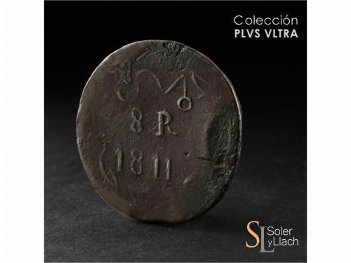 FERNANDO VII. 8 Reales. 1811. MORELOS. 23,25 grs. AE. Muy es